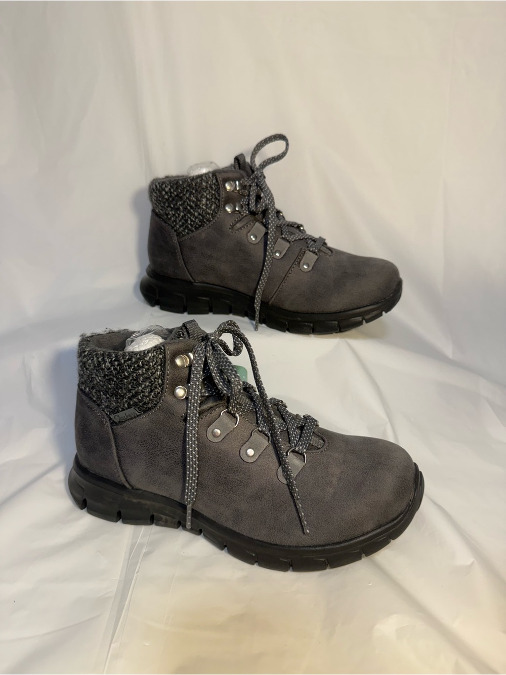 Skechers Synergy Water Repellent Hiker Boots Cold Daze Charcoal Womens US Size 6